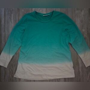 Denim & Co. French Terry Dip Dye Long Sleeve Tunic